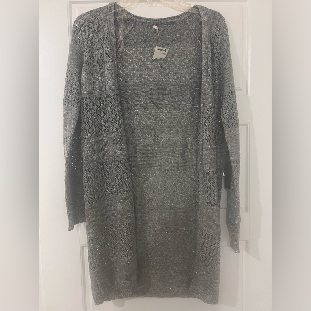 Poof silver/gray cardigan. Size S with tags